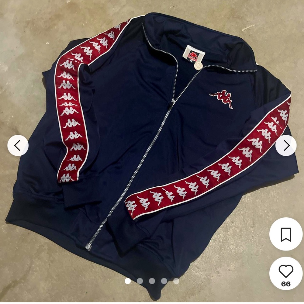 Kappa Men's Navy and Blue Jacket med New No tags